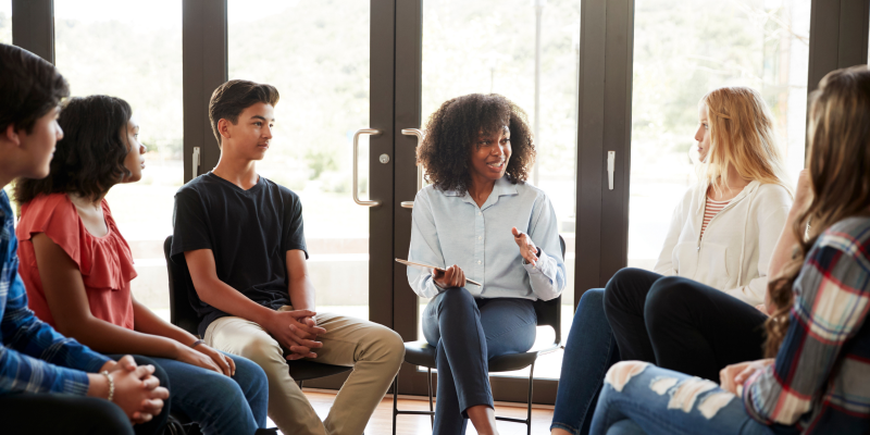 Group of people talking