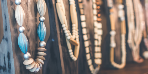 Crafts for sale at community owned shop