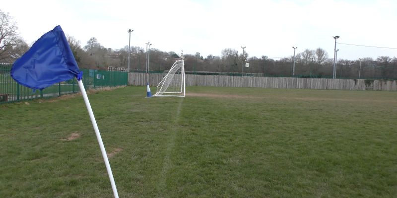 Football pitch at Resultery Projects Cymru